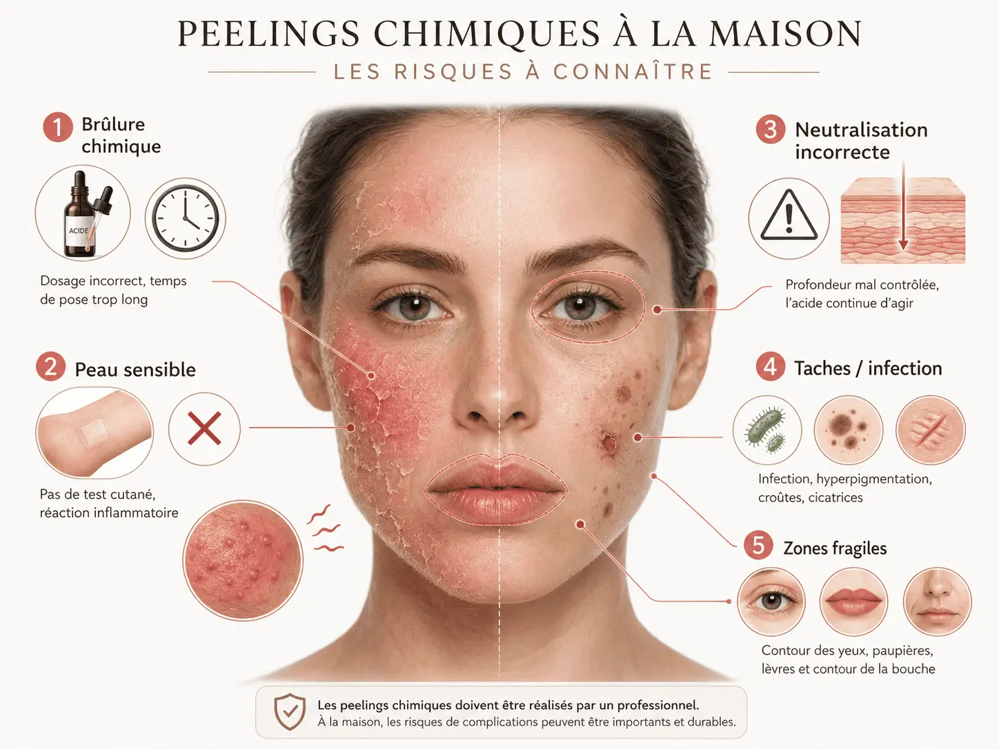 peeling chimique &agrave; la maison: les risques &agrave; connaitre