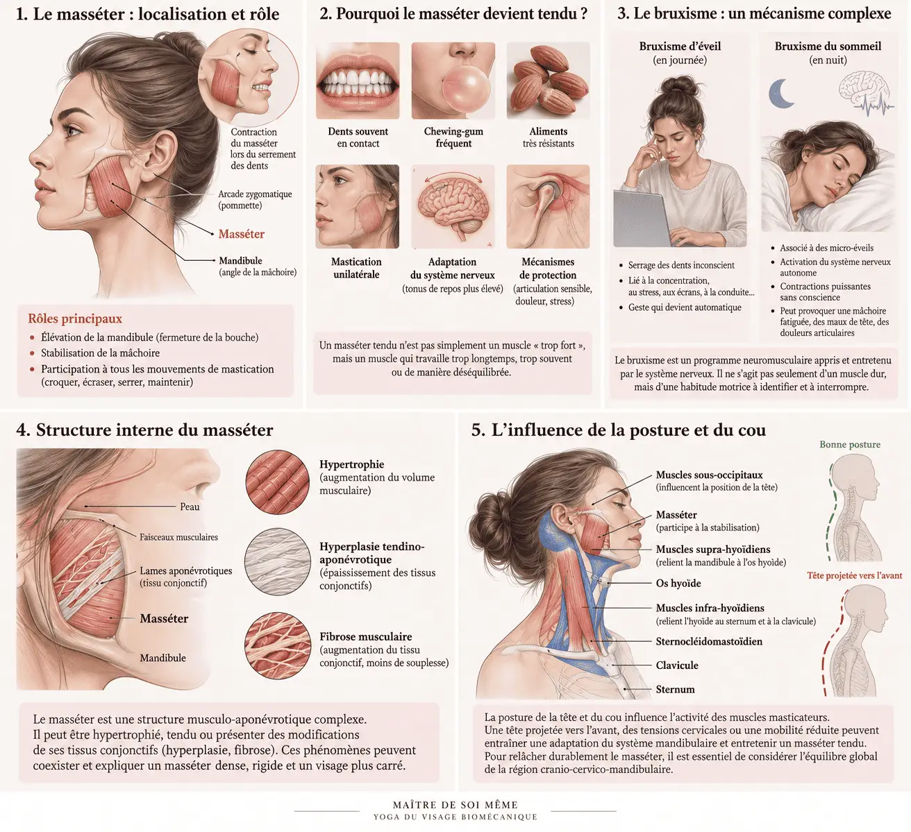 Infographie anatomique du mass&eacute;ter et du bruxisme