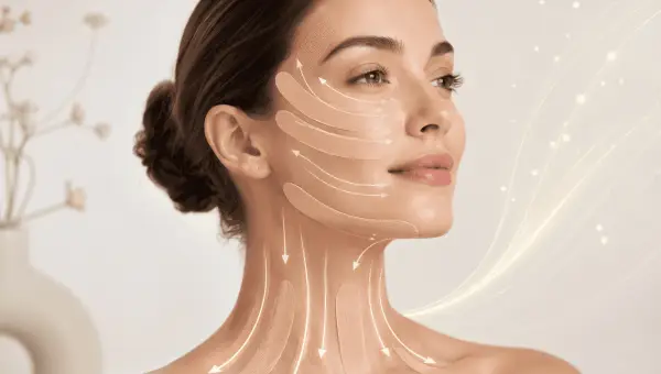 Taping visage drainage lymphatique : comment r&eacute;duire les poches et les gonflements naturellement