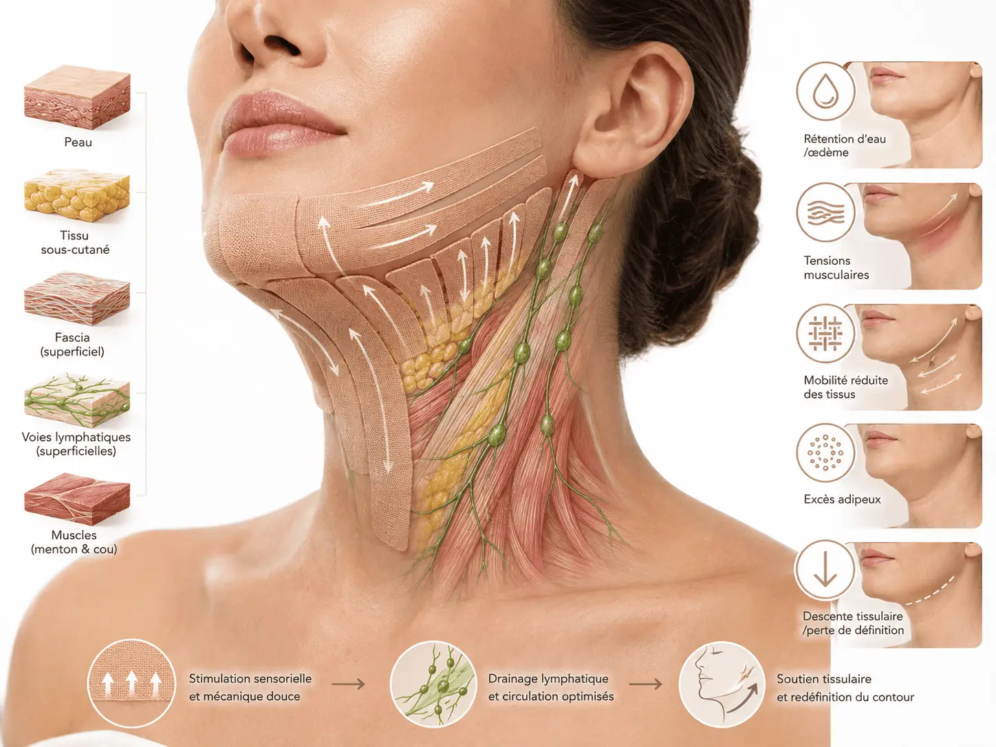 Cartographie anatomique du drainage facial