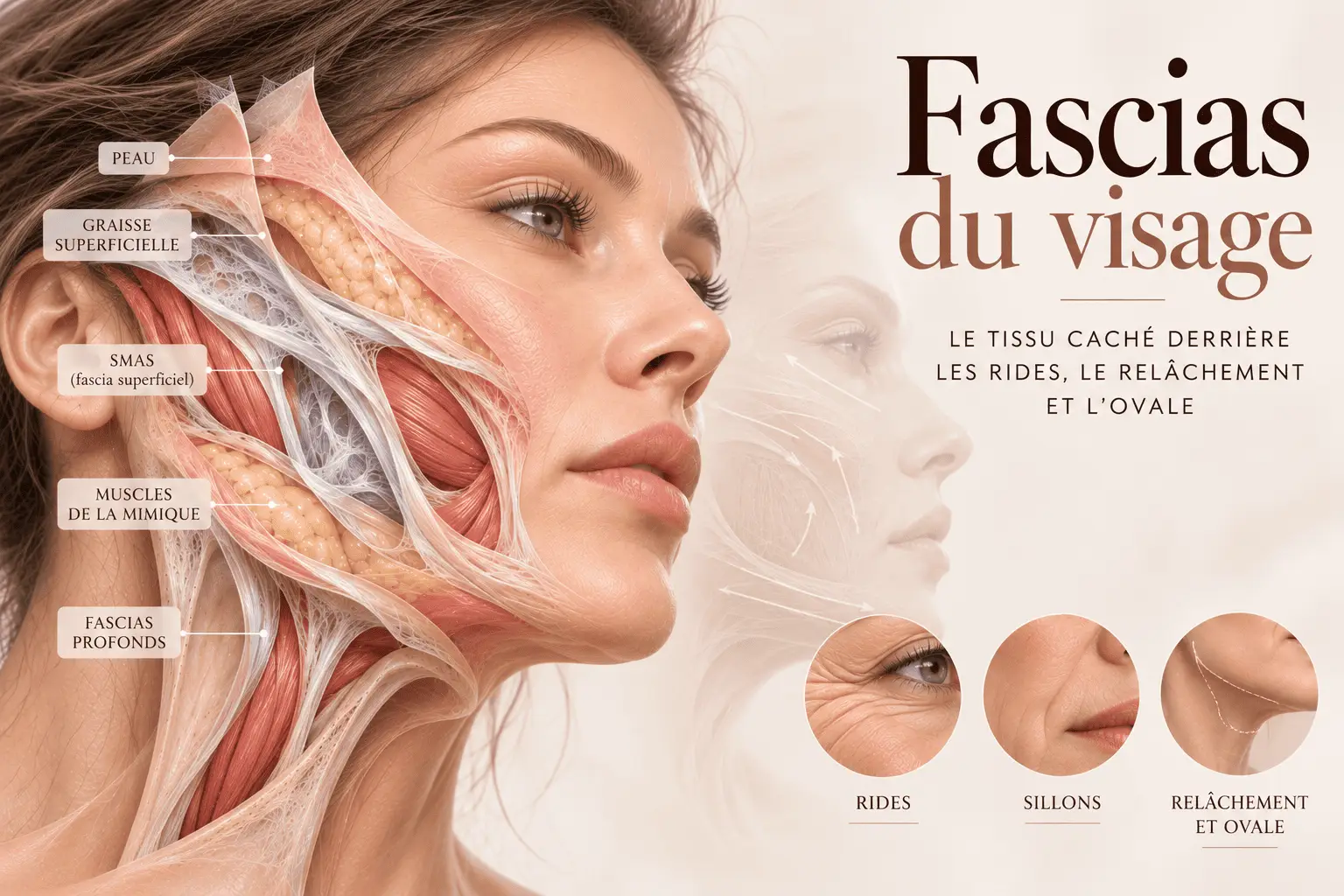 Anatomie du fascia et des muscles faciaux