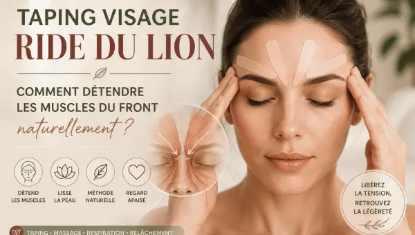 Taping visage ride du lion : comment détendre les muscles du front naturellement ?