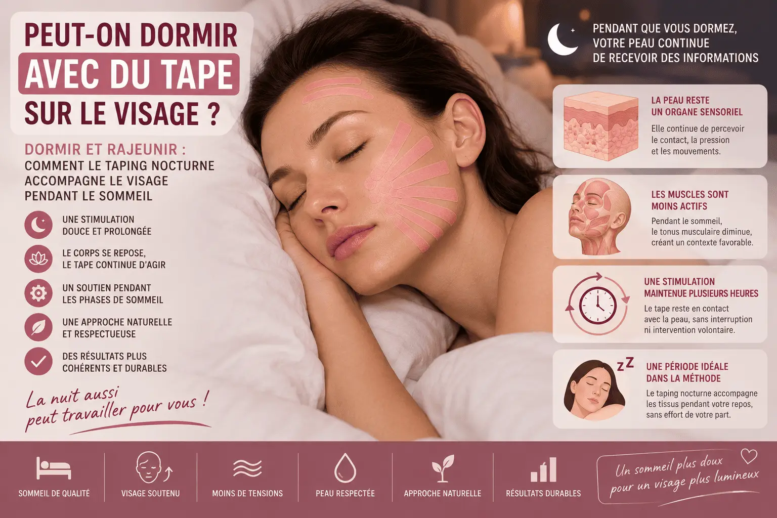 Taping nocturne : beaut&eacute; et sommeil