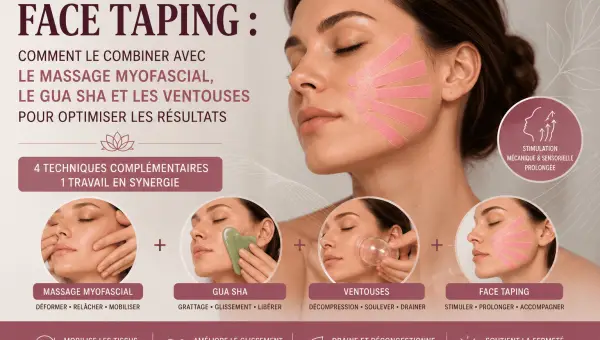 Infographie beaut&eacute; : synergie du face taping