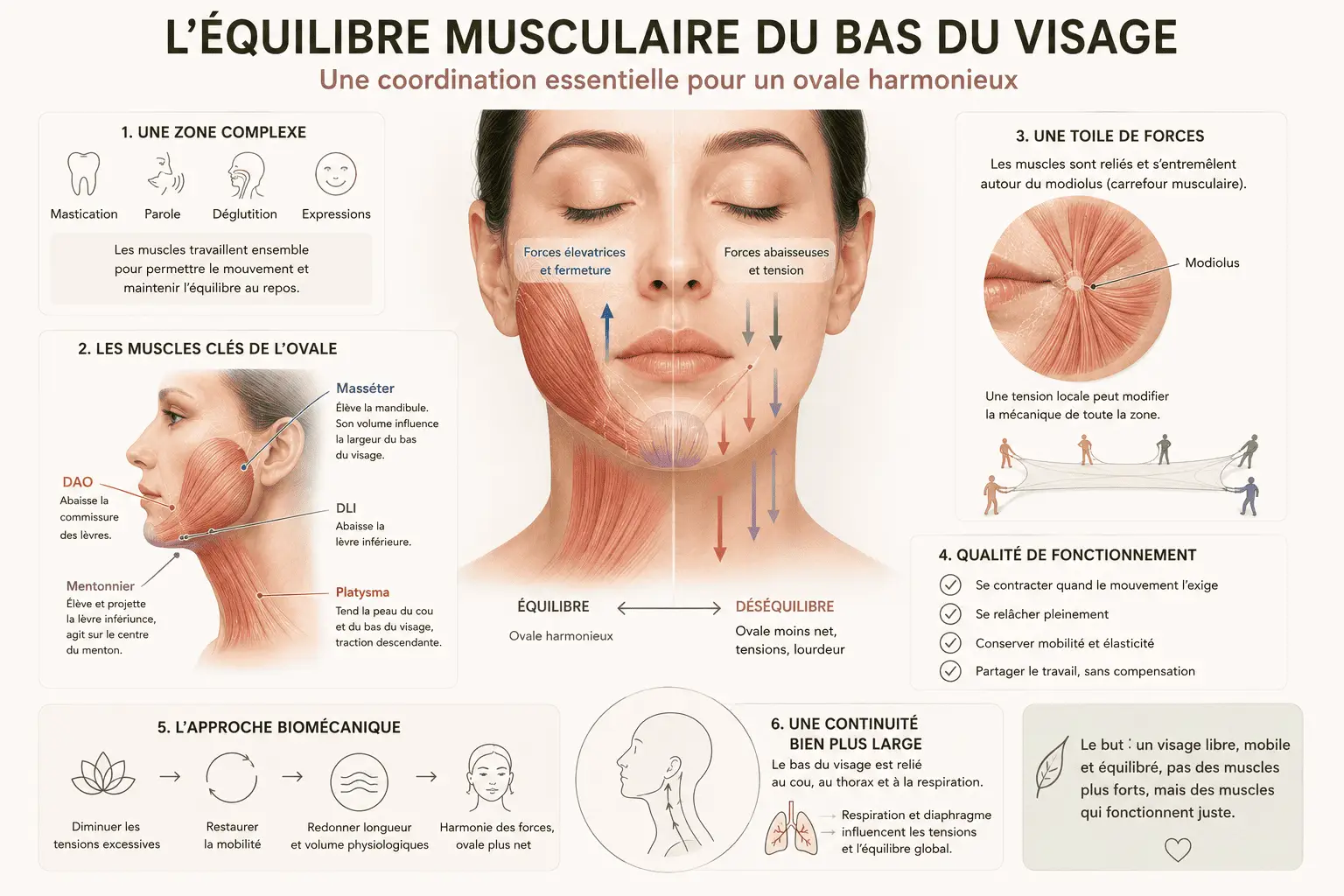 Infographie de l&rsquo;&eacute;quilibre musculaire facial