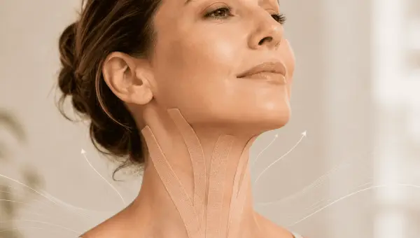 Taping visage rides du cou : comment am&eacute;liorer l&rsquo;aspect du cou naturellement ?