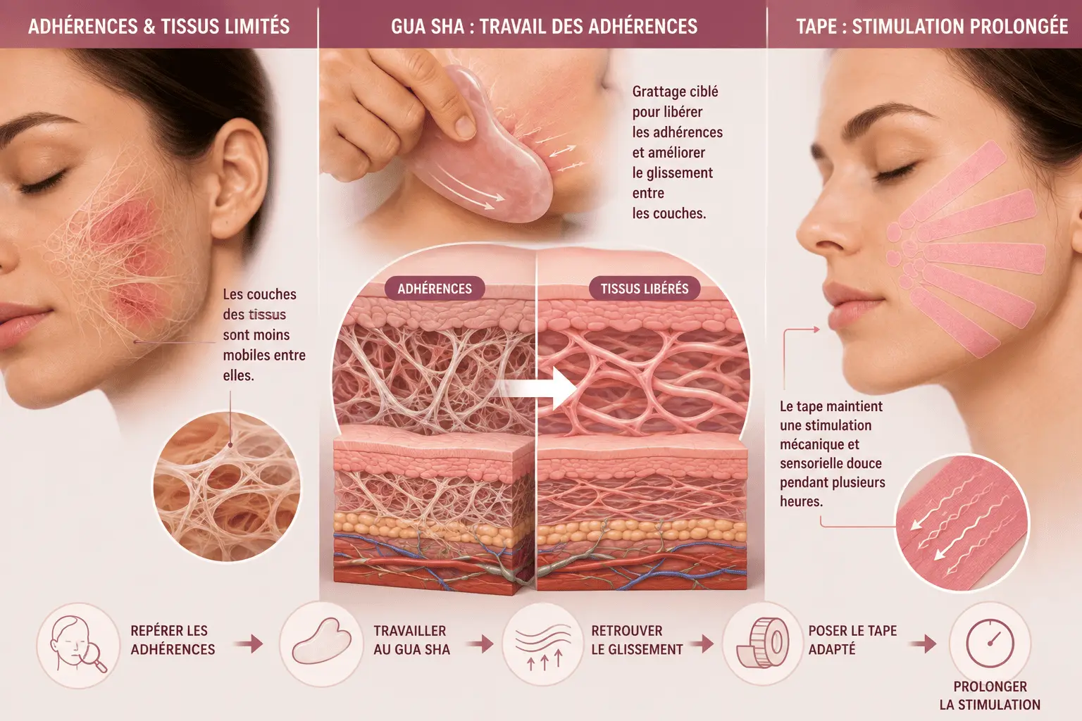 Infographie Gua Sha et Taping Visage