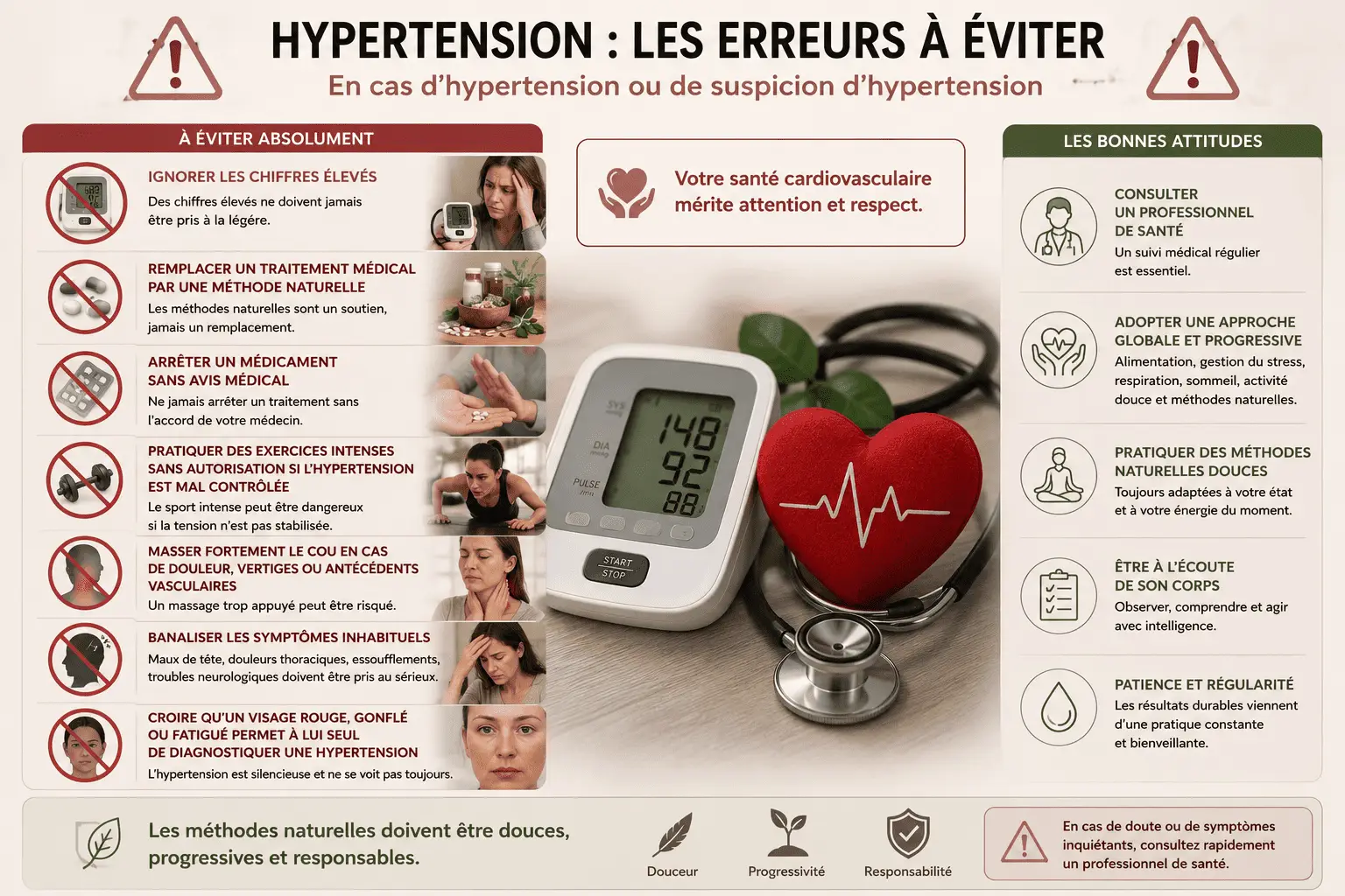 Hypertension les erreurs à éviter