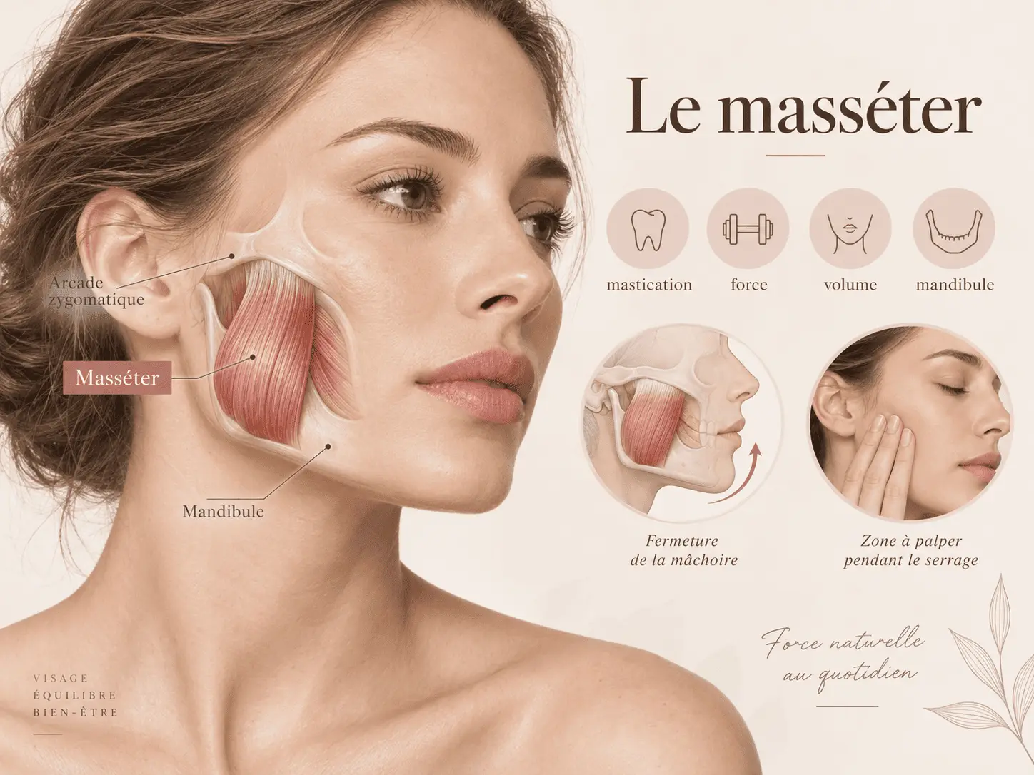 Infographie &eacute;l&eacute;gante du muscle mass&eacute;ter