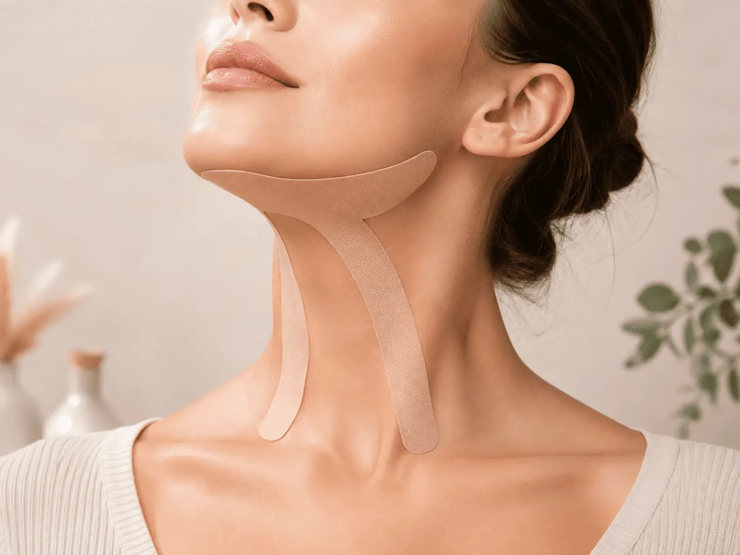 Taping visage double menton : comment r&eacute;duire cette zone naturellement ?