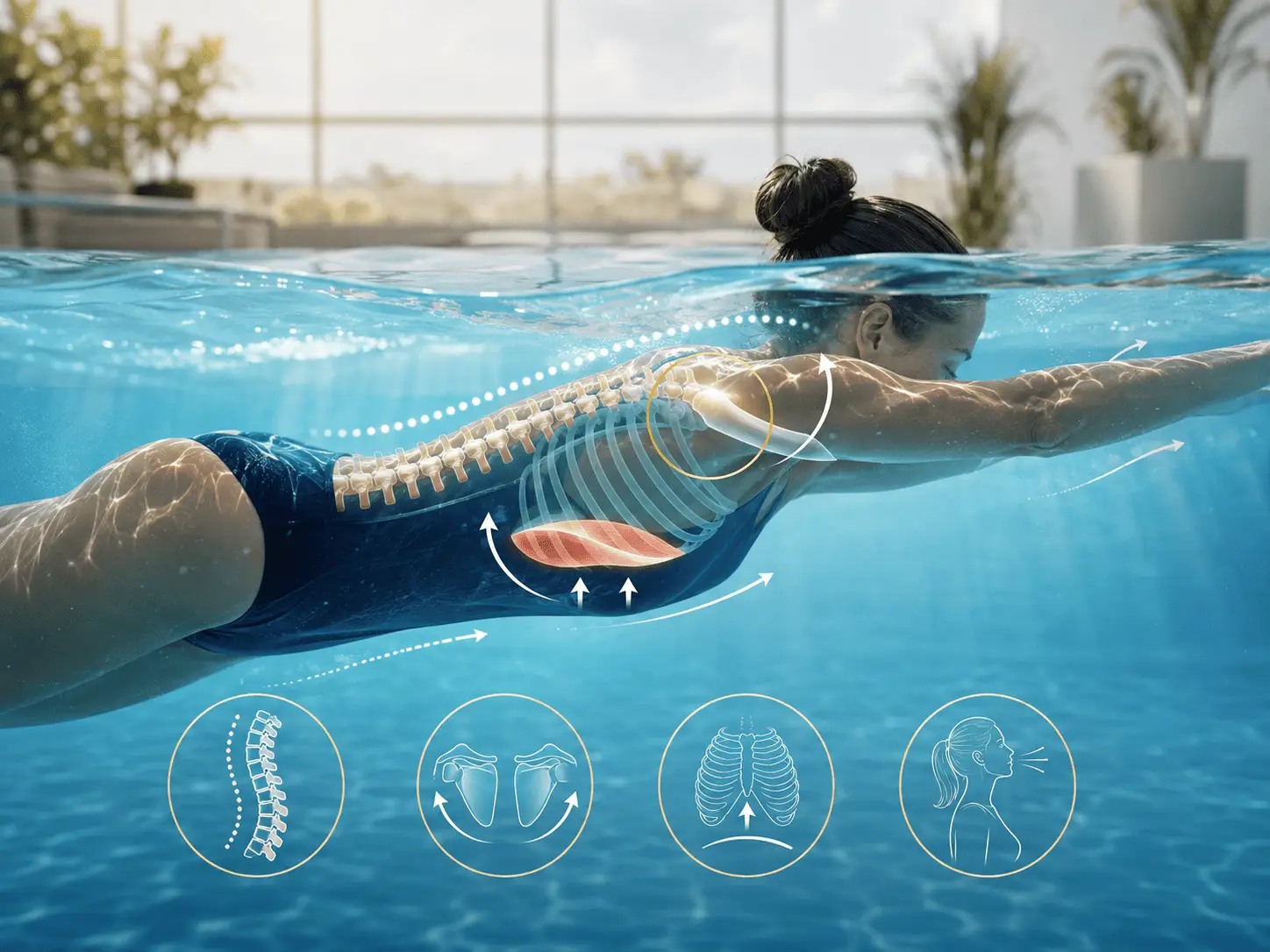 Natation et posture : pourquoi l’eau peut aider à se redresser